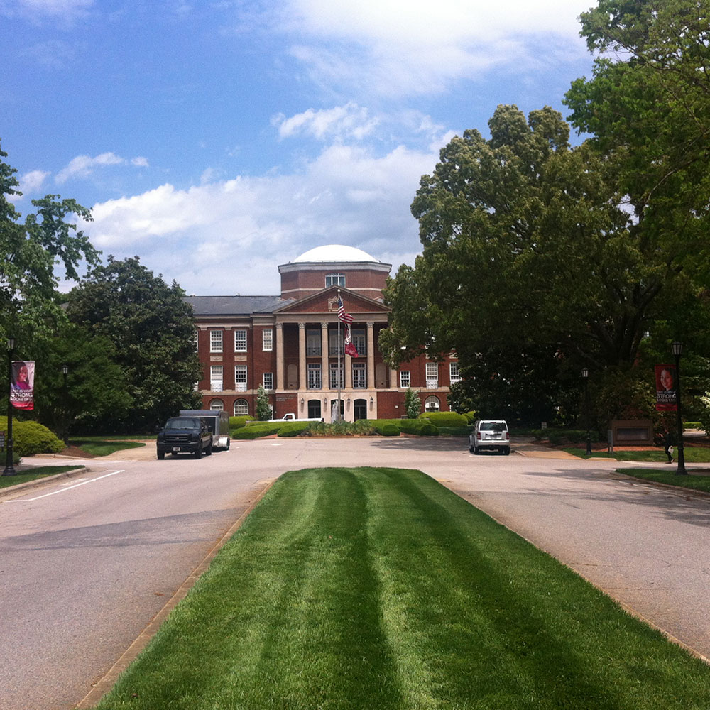 Exterior view of Meredith College in Raleigh, NC