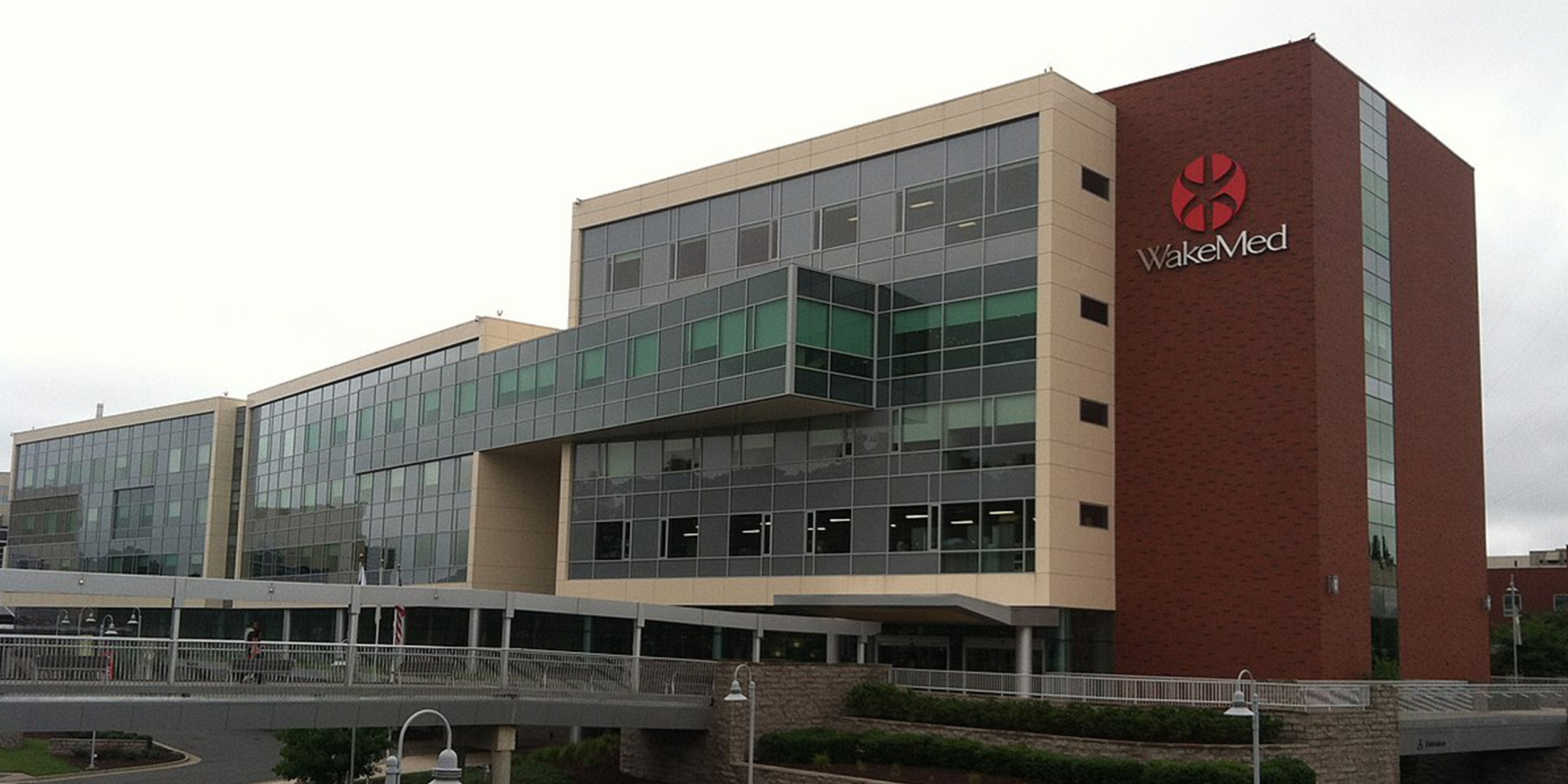Exterior view of WakeMed hospital