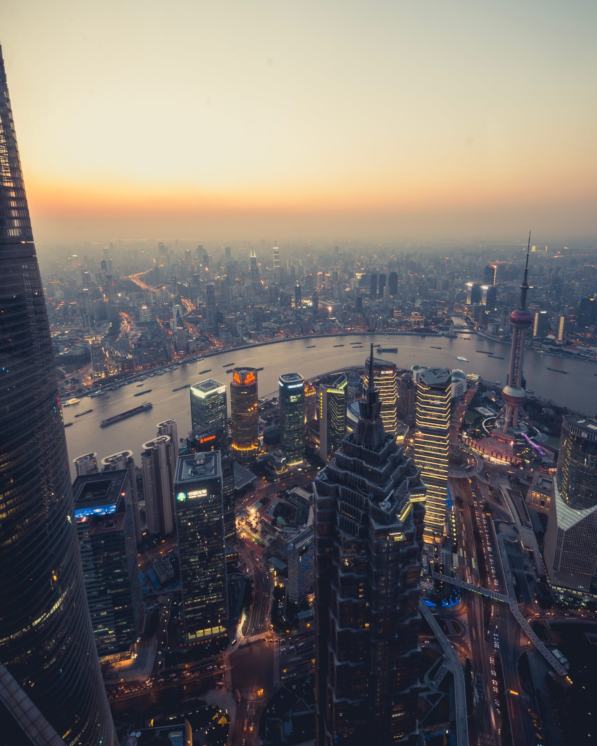 Skscrapers and city skyline of Shanghai.